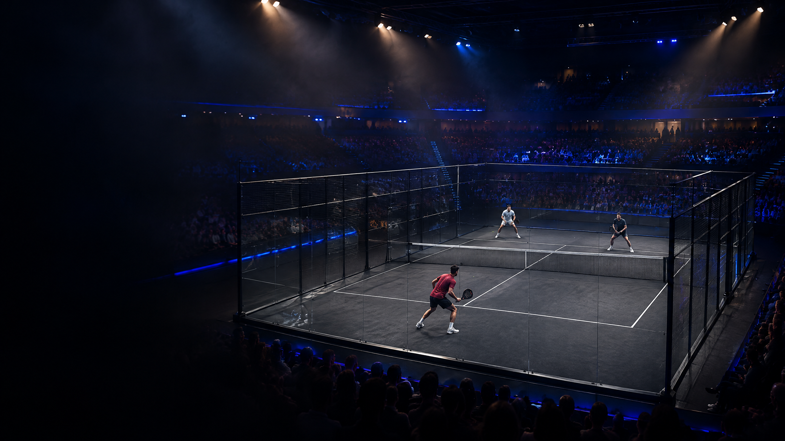 Padel under arena lights